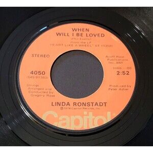 Linda Ronstadt ‎45 RPM - When Will I Be Loved / It Doesn't Matter Anymore VG+